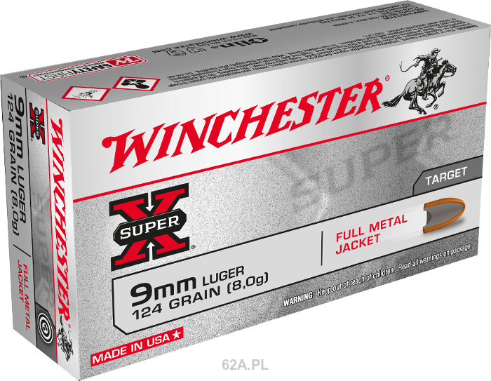 Winchester kal.9x19 FMJ 7.5g