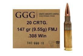 GGG 308Win FMJ GPX11 147gr/9.65g